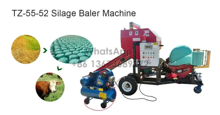 Presse à balles rondes d'ensilage