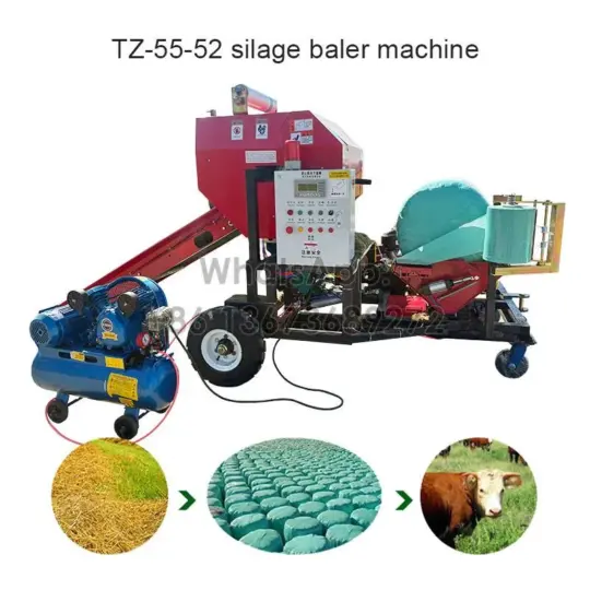 silage baler machine for round bales