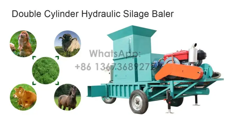 Double Cylinder Hydraulic Silage Baler for hay