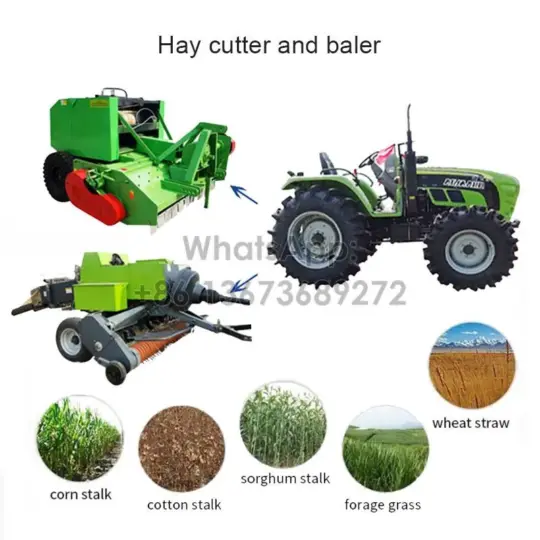 cortadora y empacadora de heno