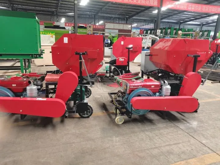 Small silage packing machine in the factory