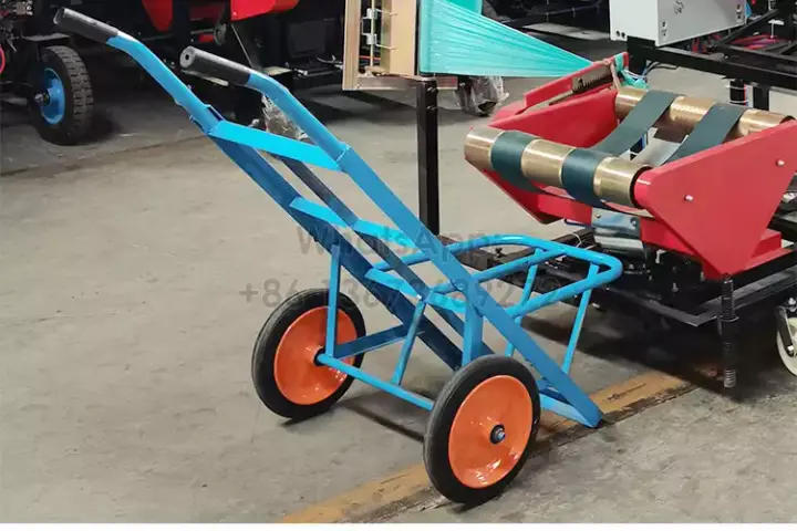 Trolley for corn silage baler