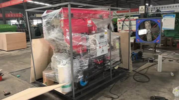 Silage wrapper machine packing for delivery