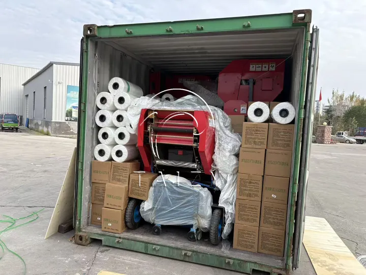 hay round bale making machine for delivery