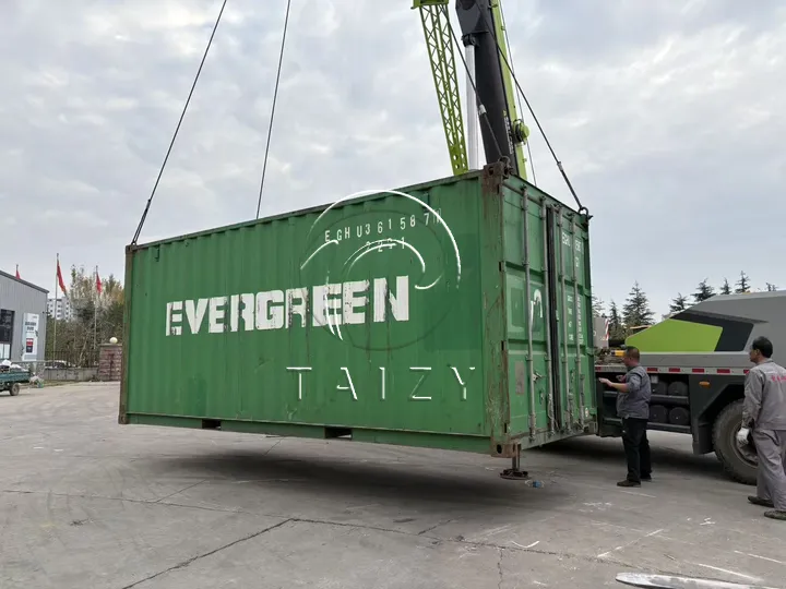 one container of silage machines