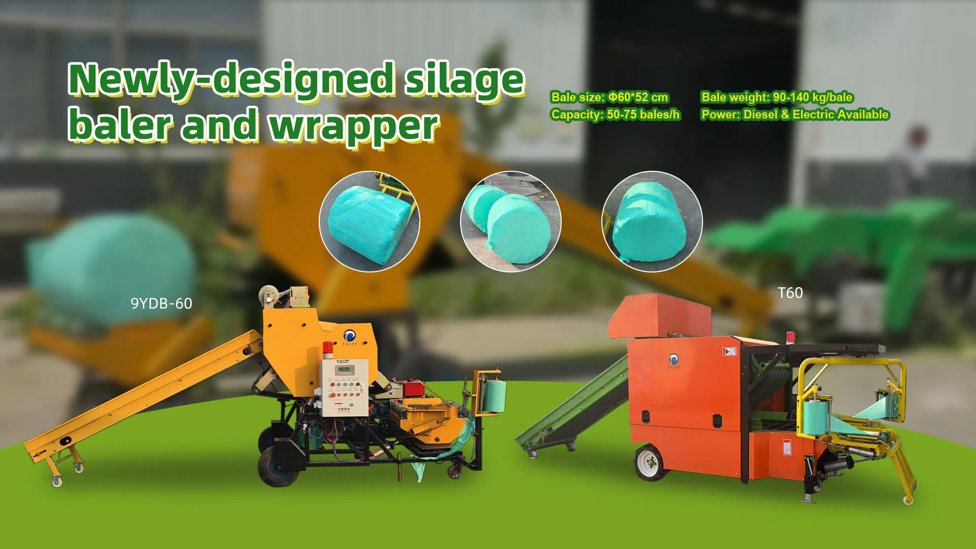 new-launched silage bale wrapper