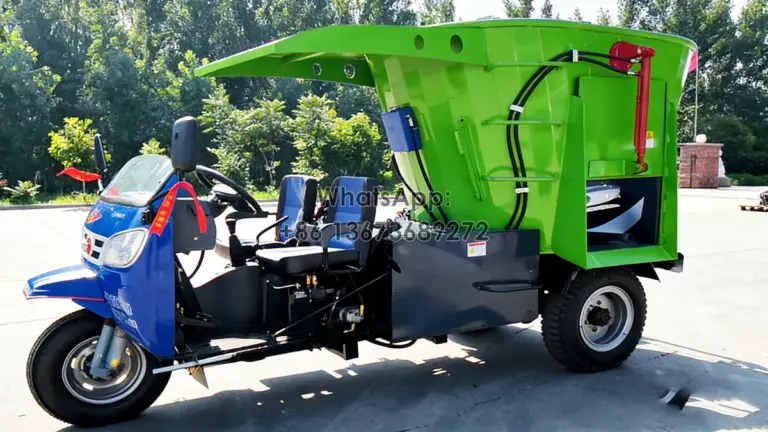 Taizy tricycle forage feed spreader