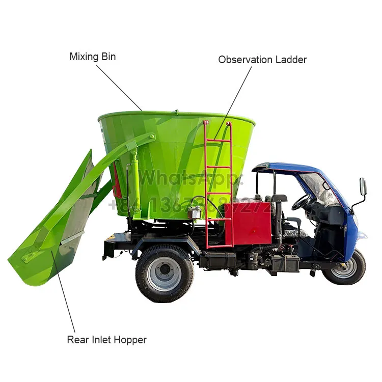 Components of vertical feed mixer wagon dispenser