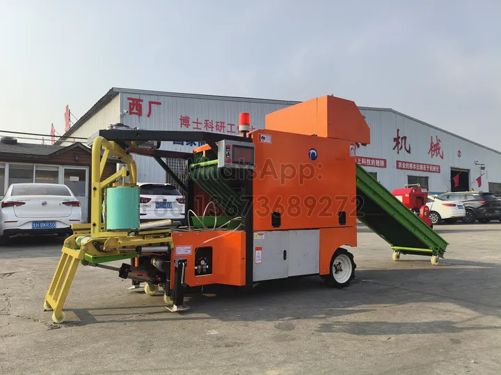 Double-film silage baler machine