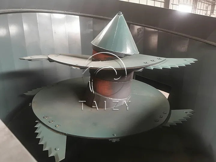 Internal structure of vertical silage spreader