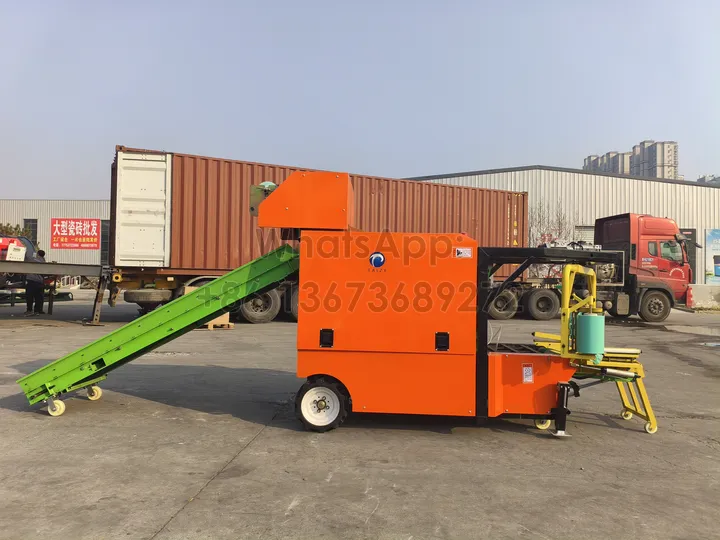 Silage round bale wrapping machine in the factory