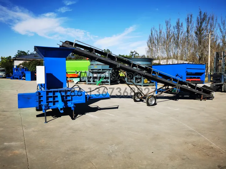 Double Ram Haydaulic Hay Baler 1 Hydraulic hay straw baler with hopper