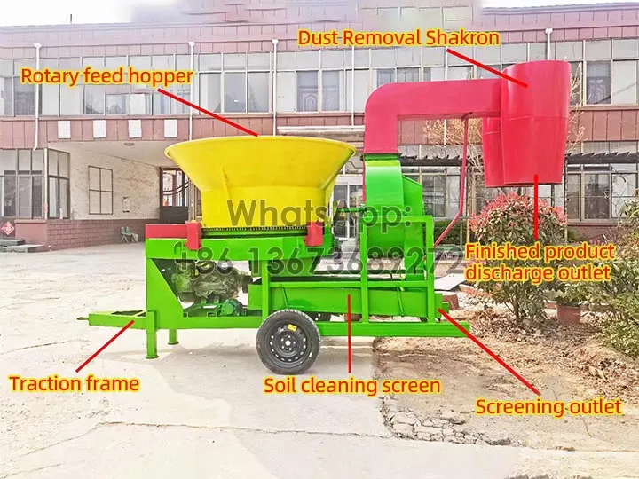 Structure of hay bale grinder machine