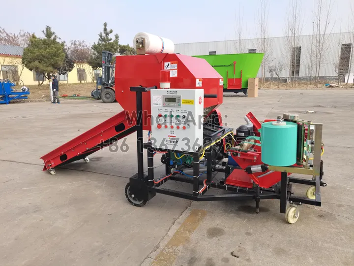 Silage Baler Machine - Automatic Round Baler With Wrapper 1 Diesel-engined silage grass baler