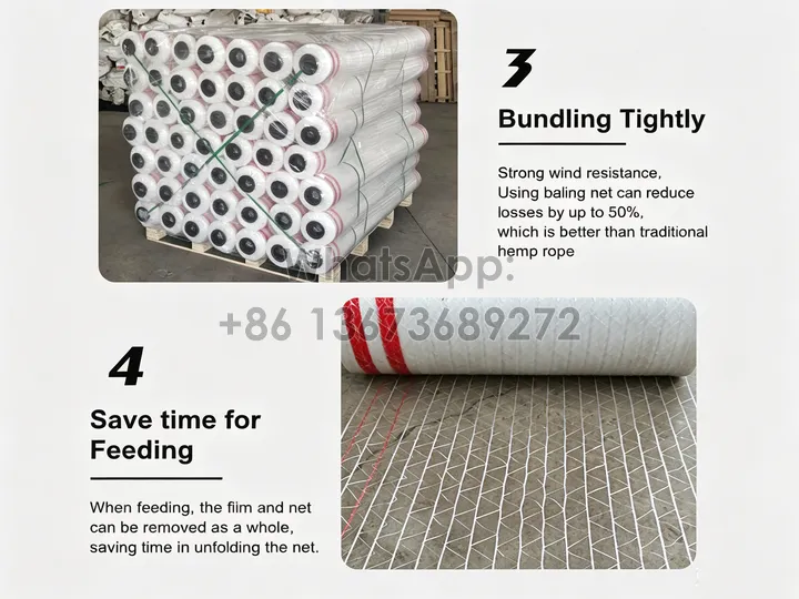 Silage Baling And Wrapping Material 5 Plastic net features
