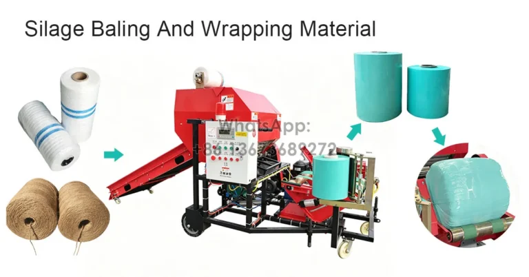 silage baling and wrapping material for round bales